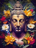 Meditative Flower Buddha - Diamond Painting Kit