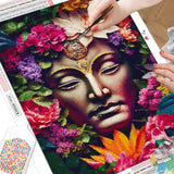 Flower Buddha Face - Diamond Painting Kit