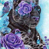 Flower Panther - Diamond Painting Kit