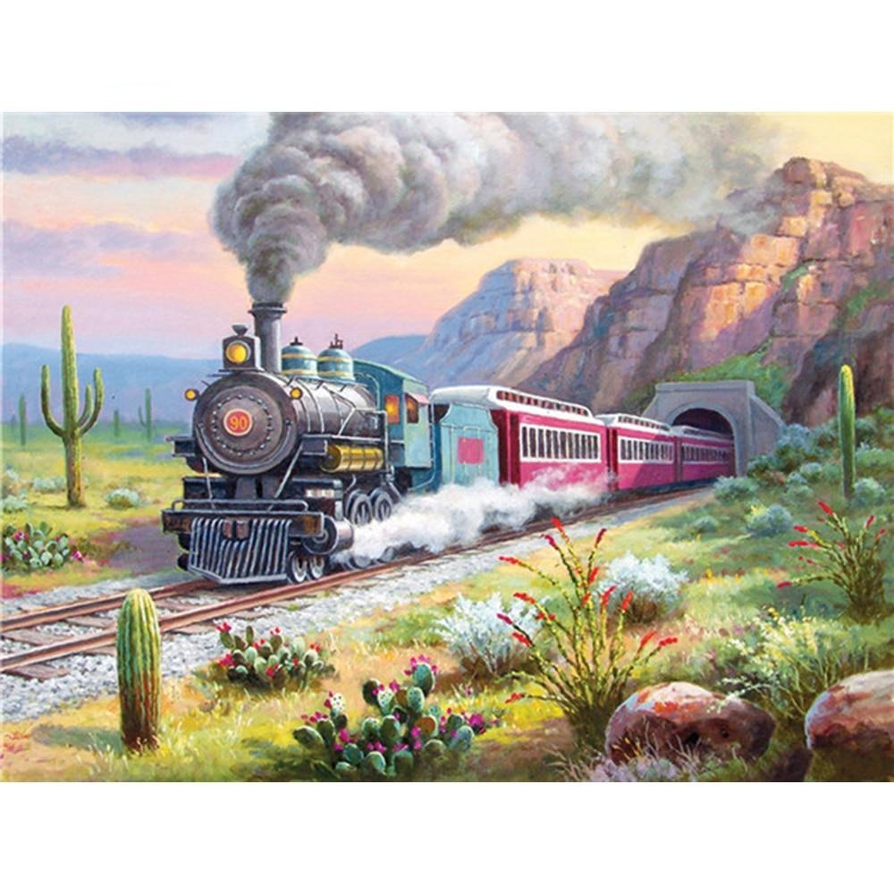 Tunnel Train  Diamond Painting Kit