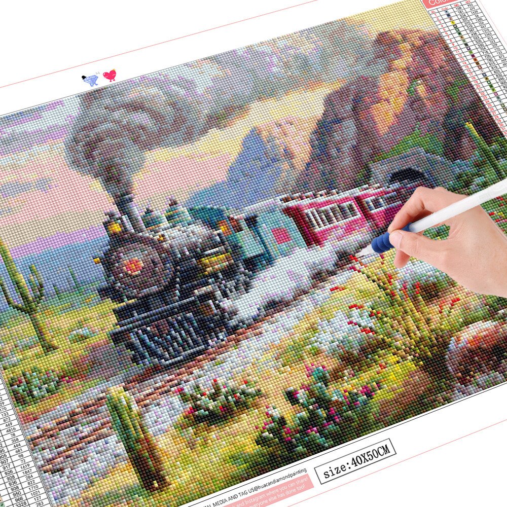 Tunnel Train  Diamond Painting Kit