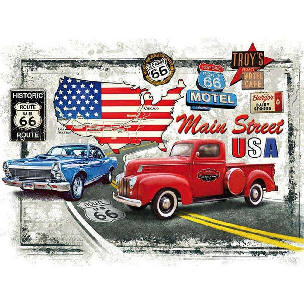 Vintage Cars Diamond Painting Kit