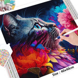 Cat Side Pose  Splendor - Diamond Painting Kit