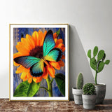 Sunflower Butterfly - Diamond Painting Kit