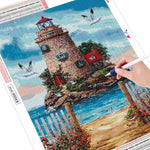 Lighthouse Island - Diamond Painting Kit