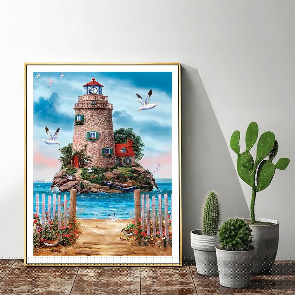 Lighthouse Island - Diamond Painting Kit