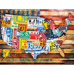 Collage USA Map - Diamond Painting Kit