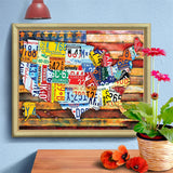 Collage USA Map - Diamond Painting Kit