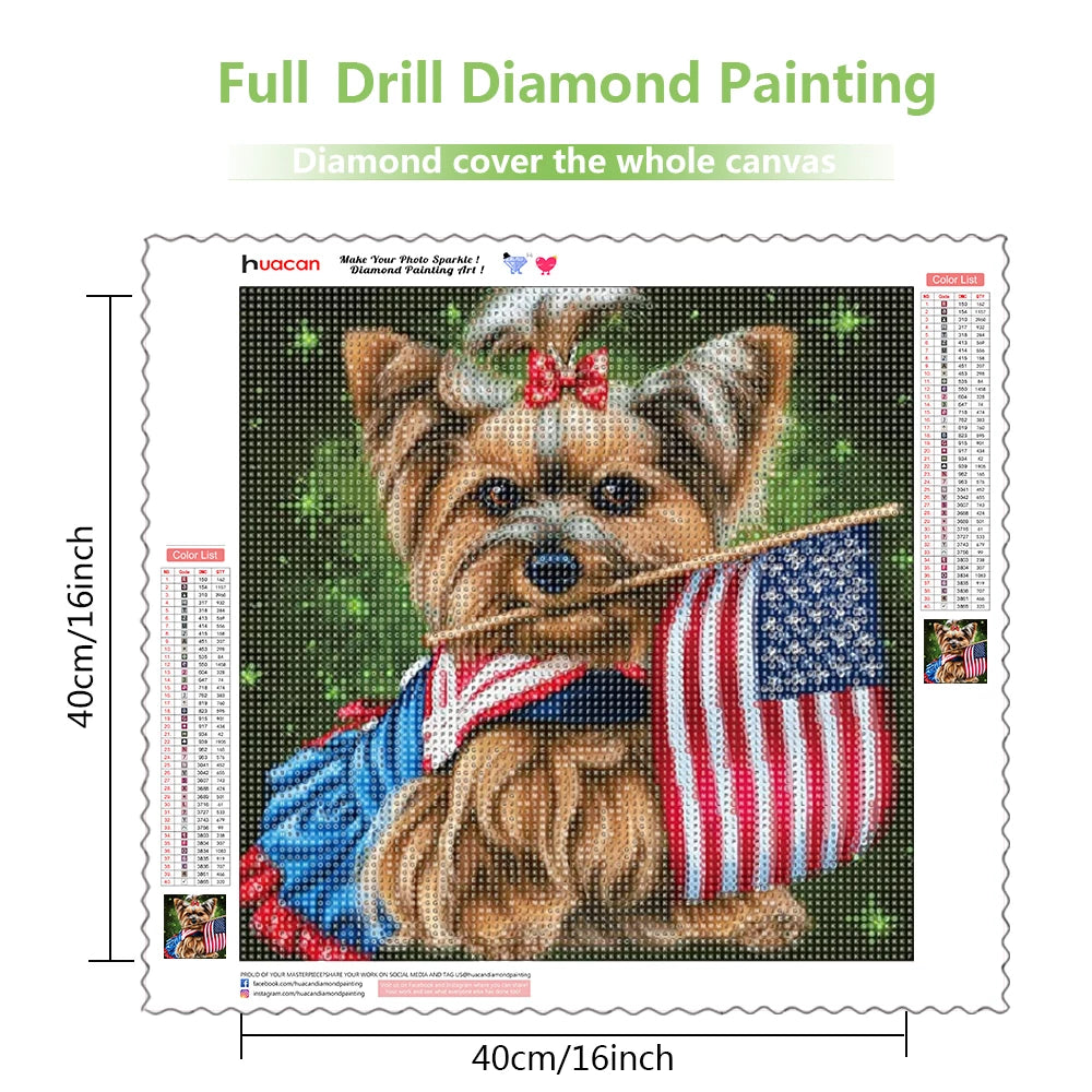 USA Pup - Diamond Painting Kit