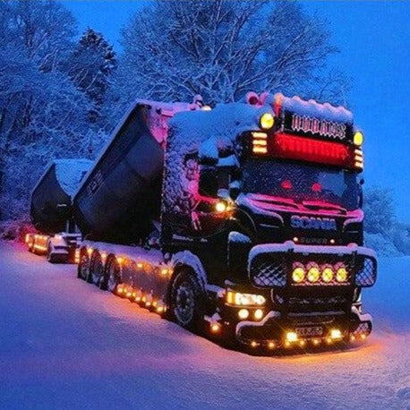 Snowy Truck Diamond Painting Kit