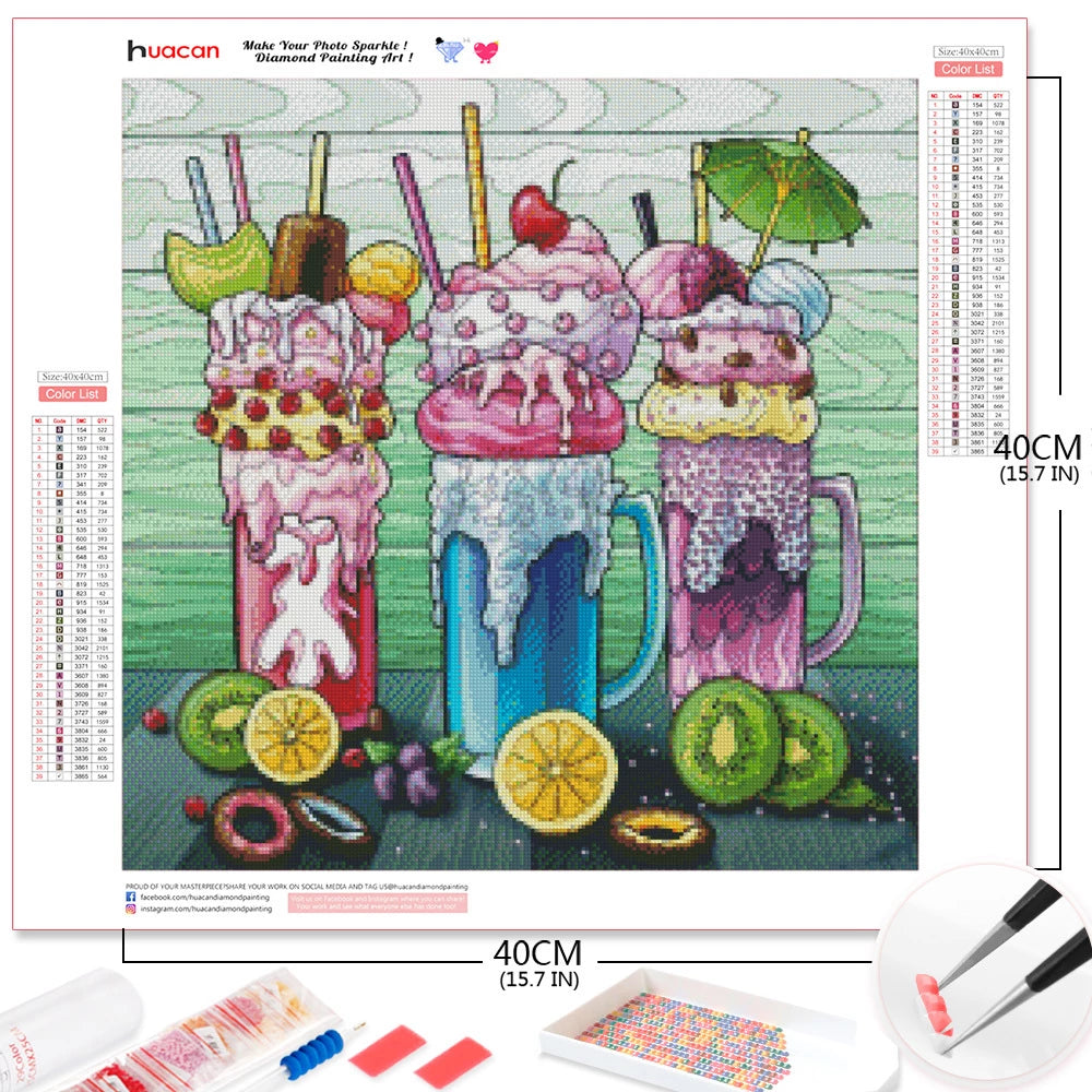 Fruit Sundae - Diamond Painting Kit