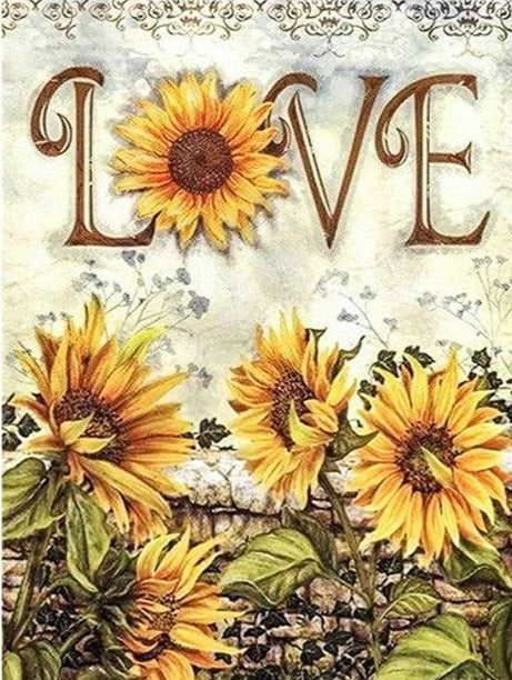 Love Sunflower - Diamond Painting Kit