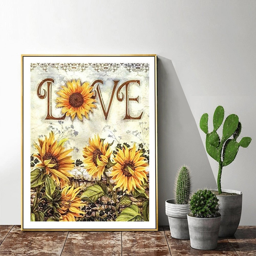 Love Sunflower - Diamond Painting Kit