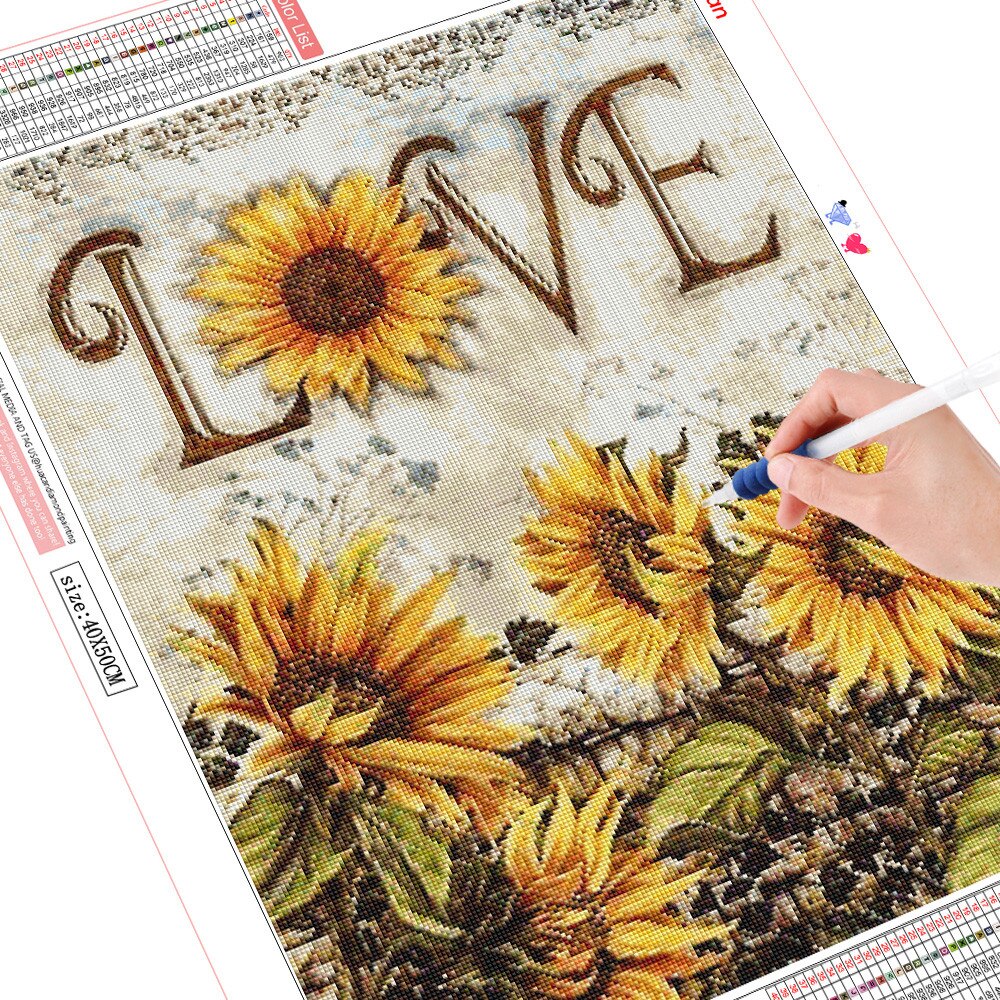 Love Sunflower - Diamond Painting Kit