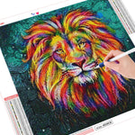 Rainbow Leo - Diamond Painting Kit
