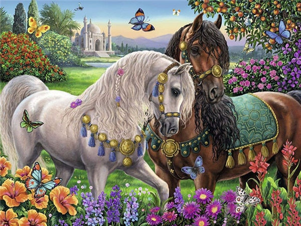 Garden Horses - Diamond Painting Kit