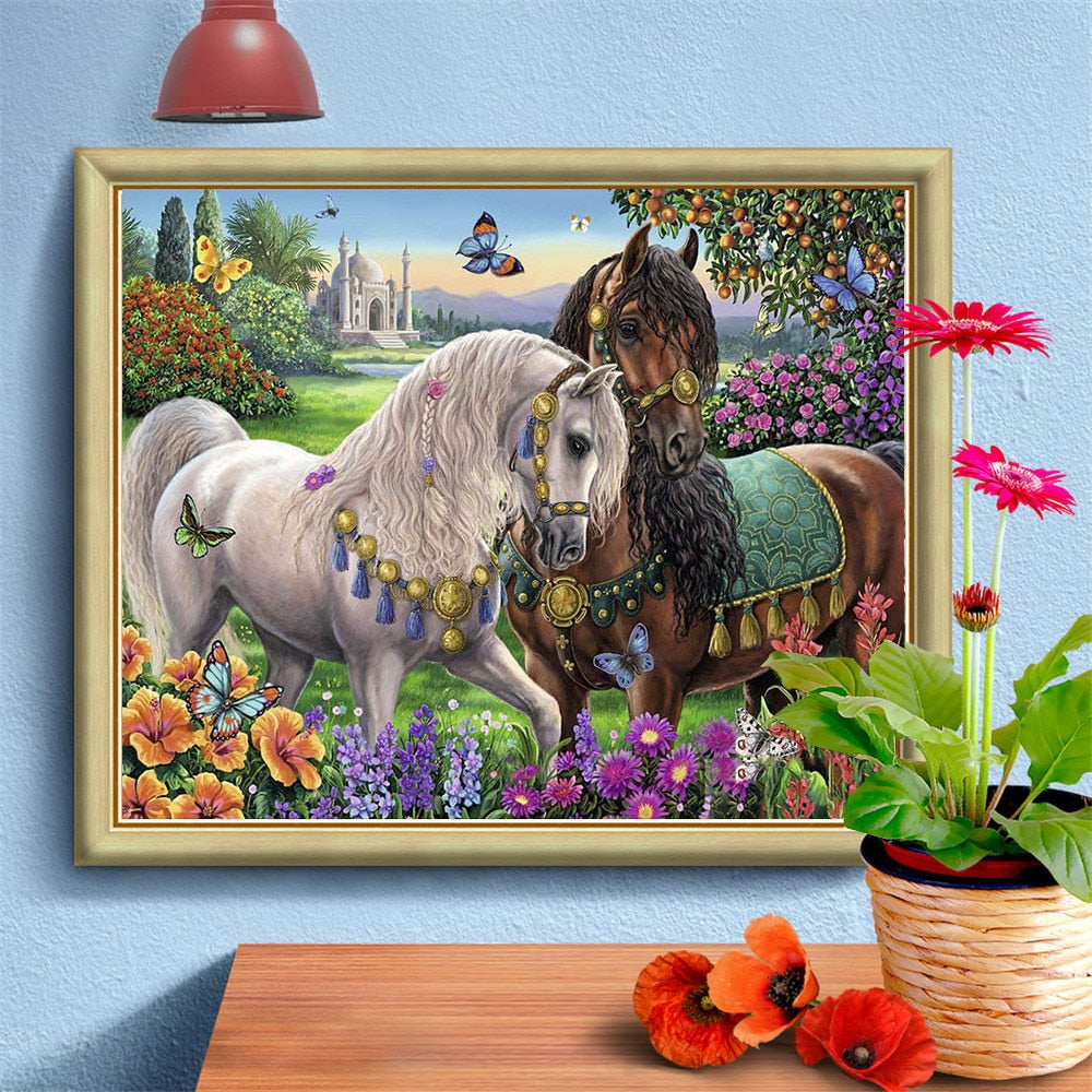 Garden Horses Diamond Painting Kit