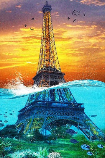 Submerge Eiffel - Diamond Painting Kit