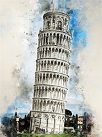 Leaning Tower of Pisa - Diamond Painting Kit