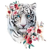 Floral Tiger - Diamond Painting Kit