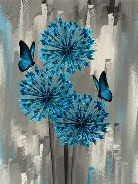 Blue Dandelion - Diamond Painting Kit