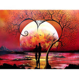 Love Tree Sunset - Diamond Painting Kit