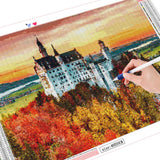 Autumn Castle - Diamond Painting Kit