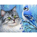 Cat Bird - Diamond Painting Kit