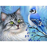 Cat Bird - Diamond Painting Kit