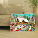 Snowy Cottage - Diamond Painting Kit