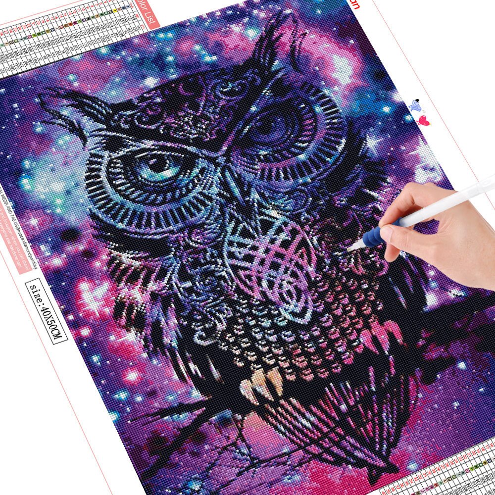 Starry Owl - Diamond Painting Kit
