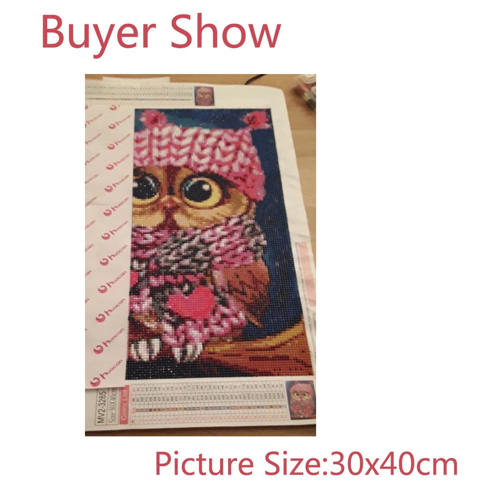 Cozy Owl - Diamond Painting Kit