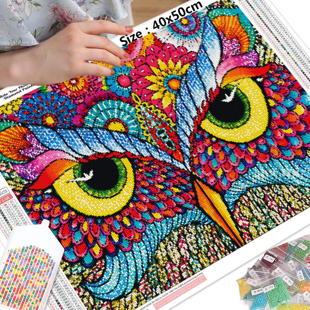 Owl Mosaic - Diamond Painting Kit
