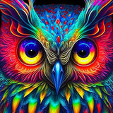 Owl Rainbow Splendor - Diamond Painting Kit