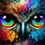 Owl Closeup Splendor - Diamond Painting Kit
