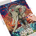 Embroidered Elephant - Diamond Painting Kit