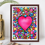 Love Heart Embroidery - Diamond Painting Kit