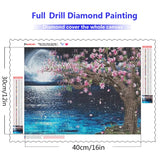 Moon Flower Tree - Diamond Painting Kit