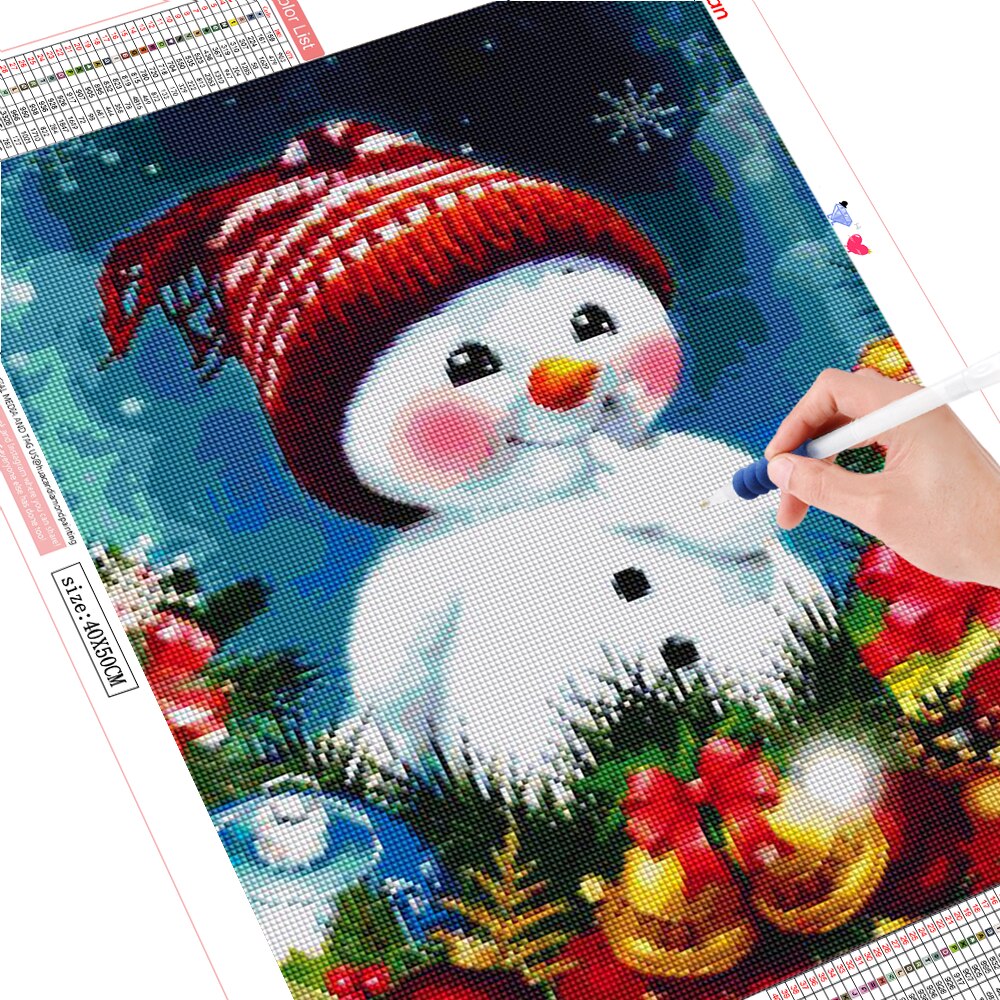 Christmas Snowman- Diamond Painting Kit
