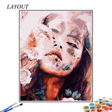 Hand Painted Girl - Paint By Number Kit