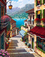 Splendid Hill Town - Paint By Number Kit