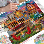 Cottage In Waters - Diamond Painting Kit