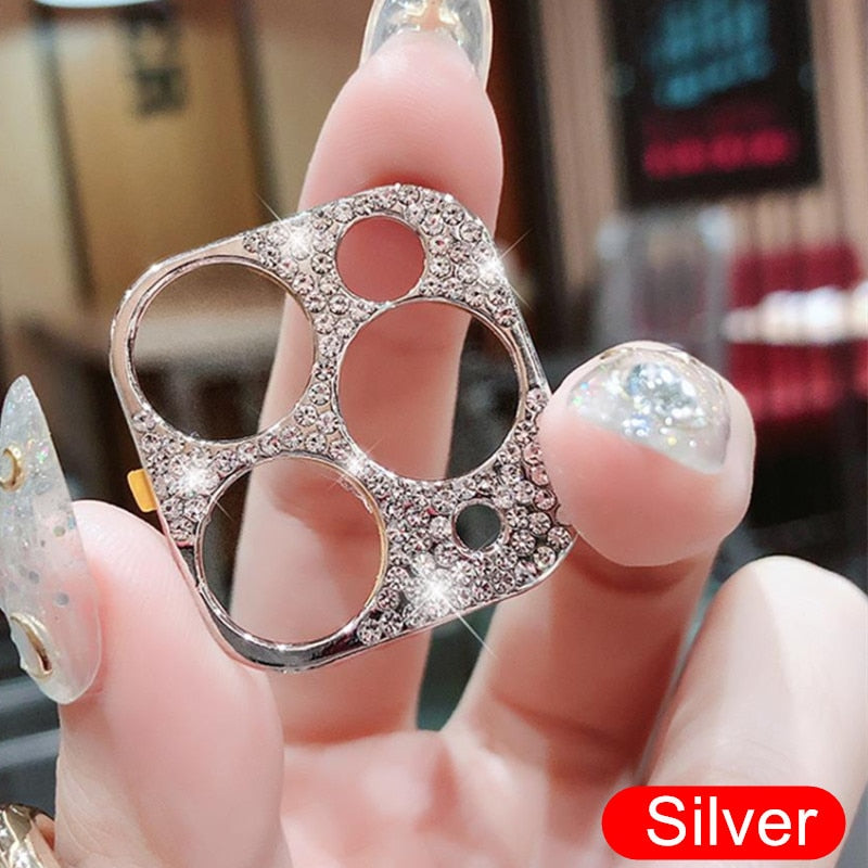 Glitter Crystal Diamond Camera Lens Protector Film For iPhone