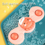 Montessori Baby Bath Sucker Spinner Suction Cup Toy