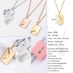 Customized Love Letter Envelope Pendant Necklace