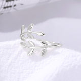 Olive Tree Branch Leaves Women Ring