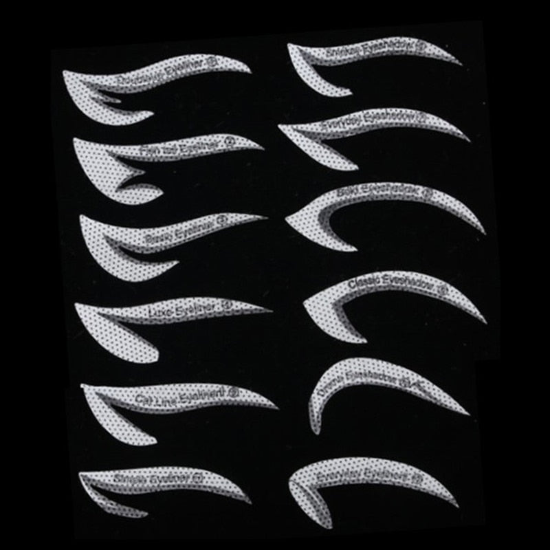 12-style Eyeliner Stencil Pack