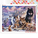Wolf Family - Diamond Painting Kit
