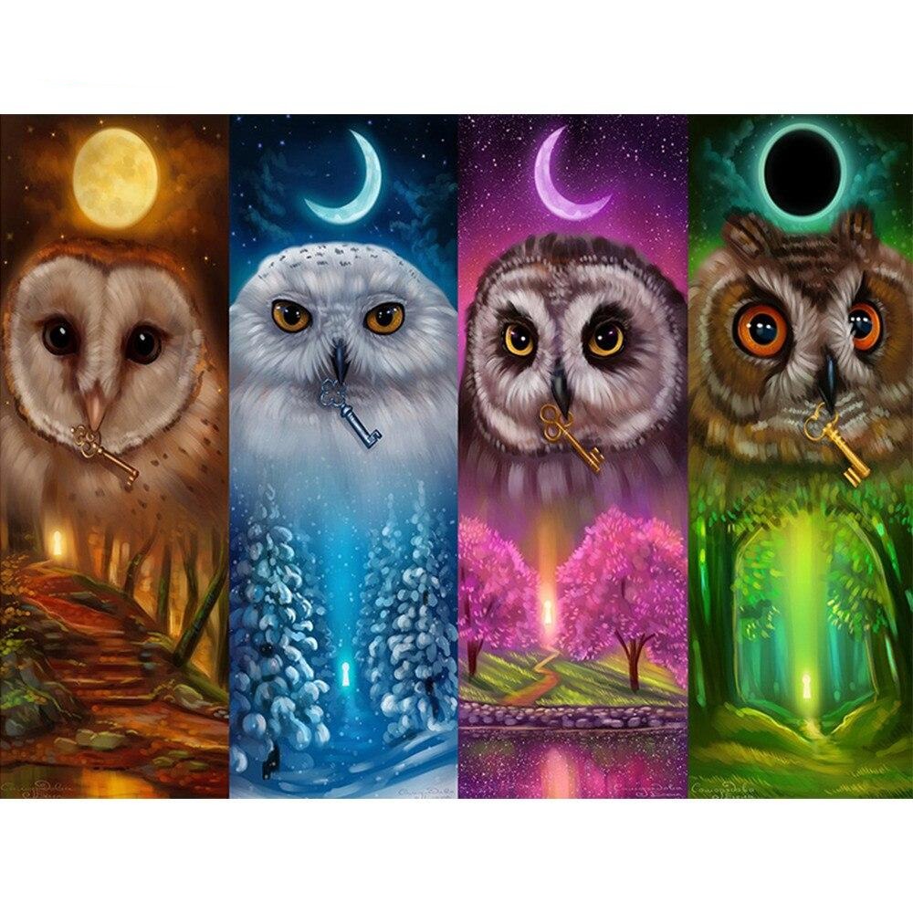 4 Owl Expression - Diamond Painting Kit
