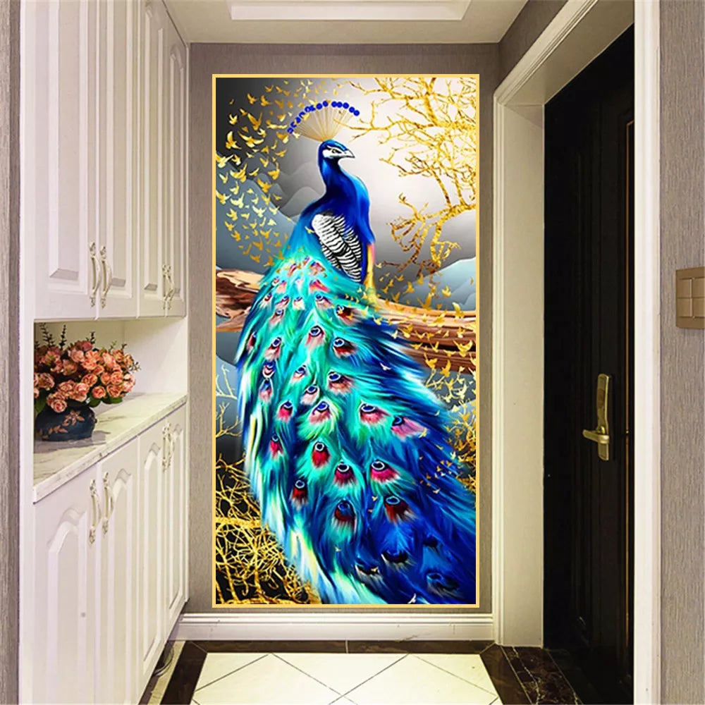 Peacock Grandeur  - Diamond Painting Kit